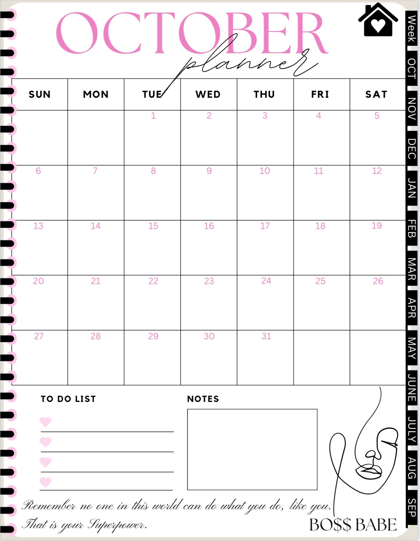 BO$$ BABE Planner (OCT)